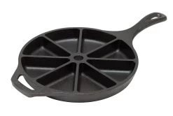 Lodge Lodge Wedge Pan ø 23 Cm 8 Punten Gietijzer Zwart