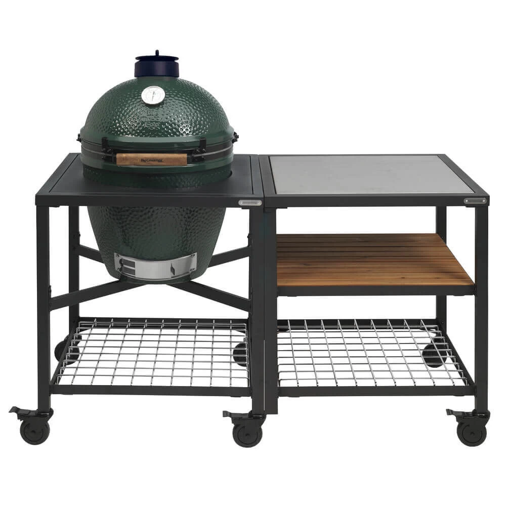 Big Green Egg Modular Outdoor Workspace Compleet Systeem SS-Wood-Grid Incl. Large Barbecue 1 Big Green Egg Modular Outdoor Workspace Compleet Systeem SS-Wood-Grid Incl. Large Barbecue