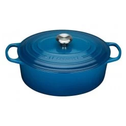 Le Creuset Signature Braadpan Ovaal 8,9 Liter ø 35 Cm Gietijzer Marseilleblauw
