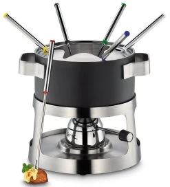 Spring Andermatt Fondueset ø 18 Cm 6-persoons Mat Zwart