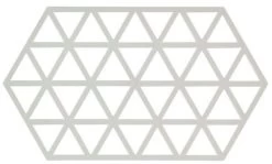 Zone Denmark Triangles Onderzetter 24 X 14 Cm Silicone Lichtgrijs