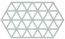 Zone Denmark Triangles Onderzetter 24 X 14 Cm Silicone Blauw