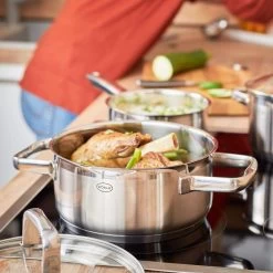 Rösle Charm Lage Kookpan Met Glasdeksel ø 20 Cm Rvs -Nieuw Keukengerei Winkel 91934 06