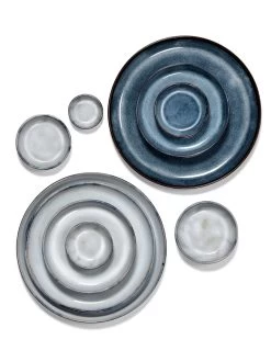 Serax Pure Kommenset Met Deksel ø 14 Cm H 15 Cm Keramiek Blue Glazed 3-delig -Nieuw Keukengerei Winkel b5120406s2 m2 2 15