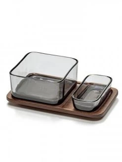 Serax HEII Marcel Wolterinck Kom Rechthoek 12 X 6 Cm H 3 Cm Glas Zwart -Nieuw Keukengerei Winkel b6219255s145