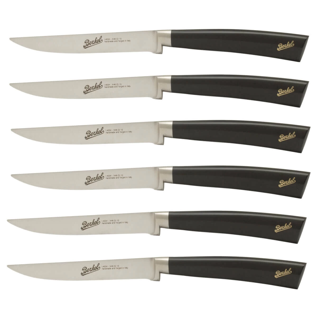 Berkel Elegance Steakmessenset Zwart 6 Stuks 2 Berkel Elegance Steakmessenset Zwart 6 Stuks - Afbeelding 2