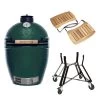 Big Green Egg Large Barbecue ø 47 Cm Keramiek Groen Met Onderstel En Acaciahouten Zijtafels