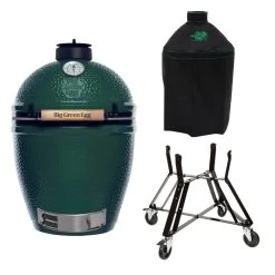 Big Green Egg Large Barbecue ø 47 Cm Keramiek Groen Met Onderstel En Hoes -Nieuw Keukengerei Winkel bge hoofd 2 large nest cover