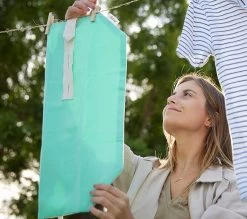 By Roll'eat Boc'n'Roll Bio Herbruikbaar Boterhamzakje 45 X 32 Cm Katoen Groen -Nieuw Keukengerei Winkel bnr verd lifestyle