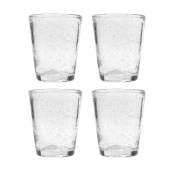 Broste Copenhagen Bubble Tumbler 200 Ml Glas 4-delig Transparant