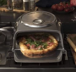 Oldenhof Fernus Stovetop Pizzaoven Rvs -Nieuw Keukengerei Winkel fernus silver sfeer