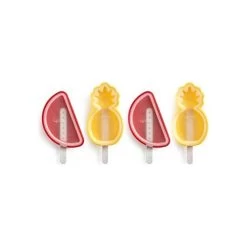 Lekue Lékué Fun & Sun Ijsvorm Watermeloen Ananas Silicone Rood 4 Stuks