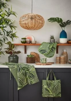 Ulster Weavers Geo Leaves Ovenwant Katoen Groen -Nieuw Keukengerei Winkel geo leaves main 2 1