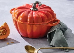 Le Creuset Pompoen Braadpan ø 24 Cm Gietijzer Vulcanique -Nieuw Keukengerei Winkel le creuset braadpan pompoen 24 cm 37 ltr 3