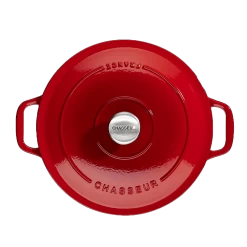 Chasseur Braadpan 8,8 Liter ø 32 Cm Gietijzer Rood -Nieuw Keukengerei Winkel round casserole rubis01 3