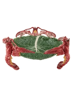 Bordallo Koolblad Schaal Met Kreeften ΓΈ 49,5 Cm Aardewerk Groen